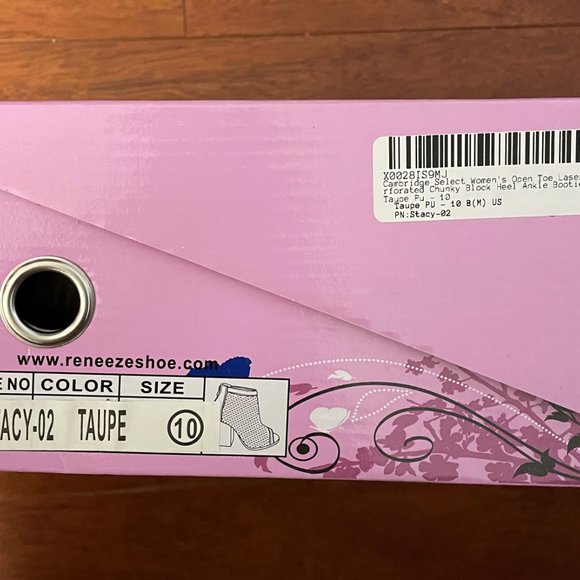 Reneeze Beige Perforated Ankle Boots - Picture 2 of 2